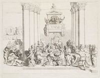 KG 14381
<br/>
De bruiloft te Cana
<br/>
<em>Ertinger, Franz (1640-1740 ca.)</em>